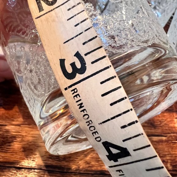 2 White Lace Floral Libbey MCM Old Fashioned Whiskey Gold Rimmed - Picture 6 of 8